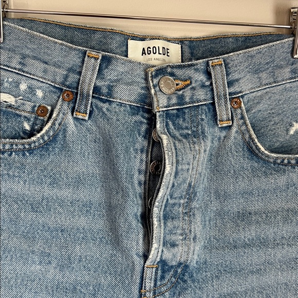 AGOLDE Parker LONG Shorts Women's Size 27 Button Up Fly - Picture 2 of 8